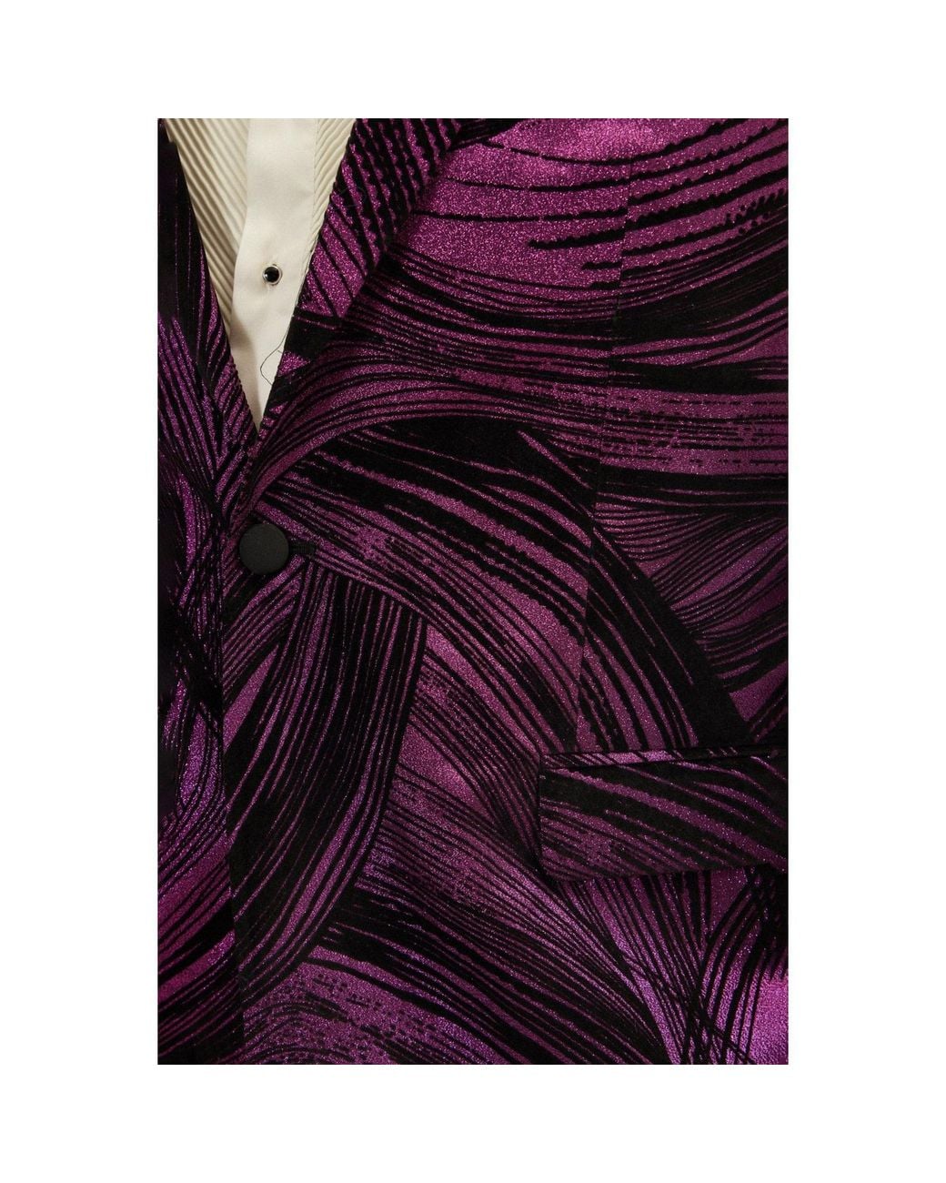 Ron Tomson Purple Cascading Peak Lapel Tuxedo Jacket for men