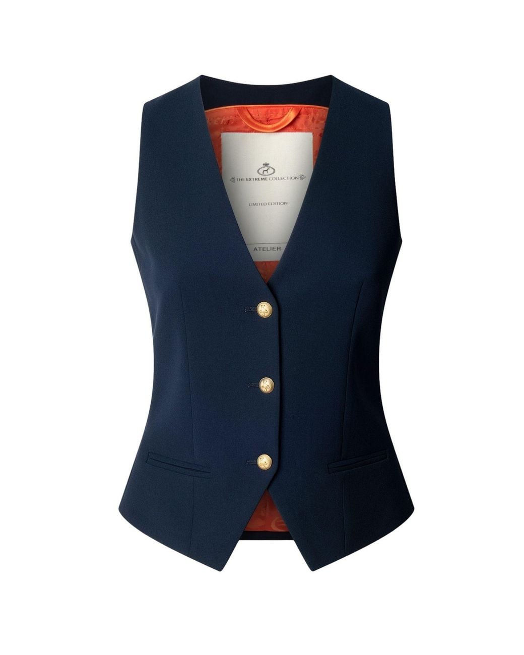 The Extreme Collection Blue Tailored Vest Atelier