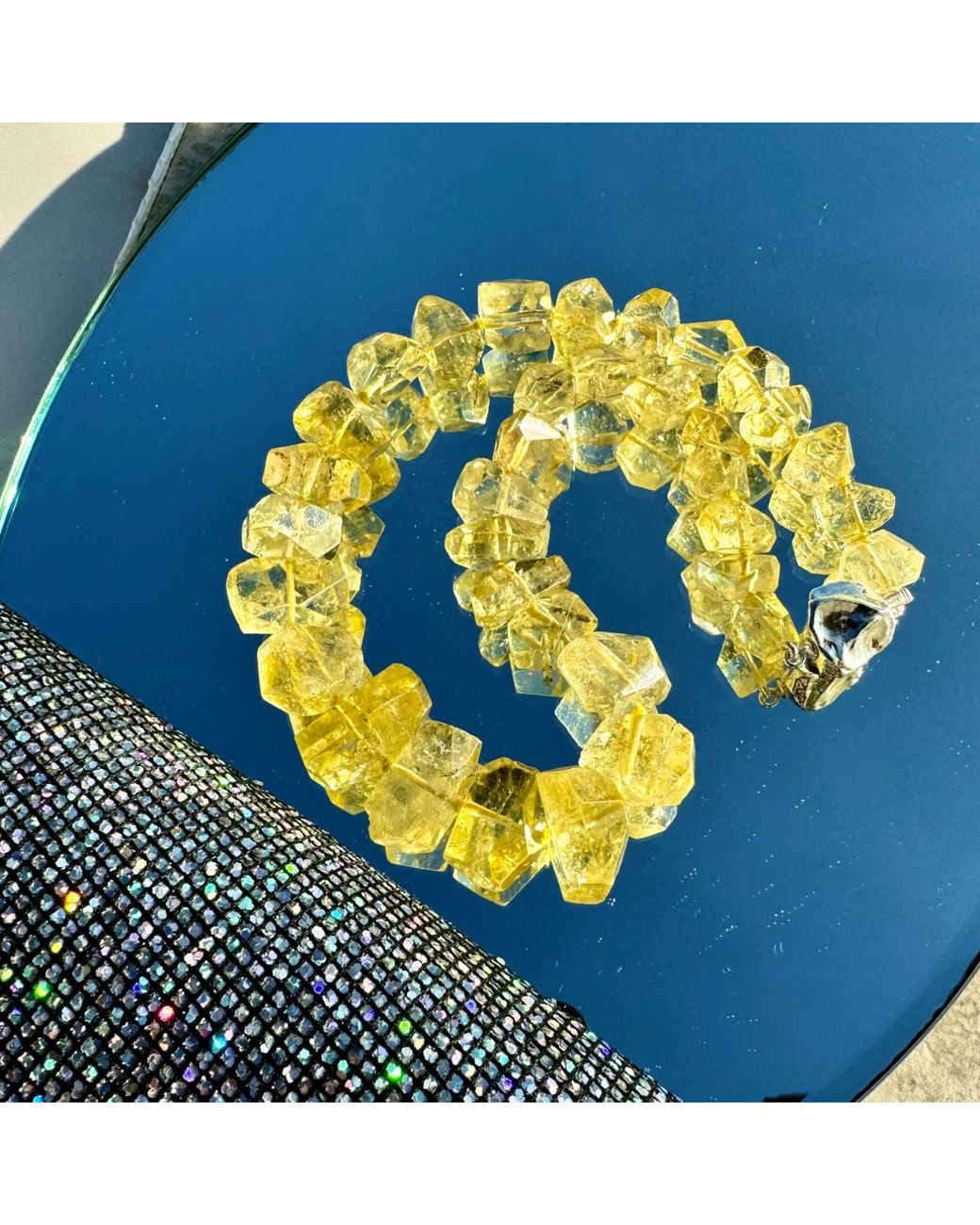 Mineralgems•Studio Metallic Citrine Quartz Statement Necklace