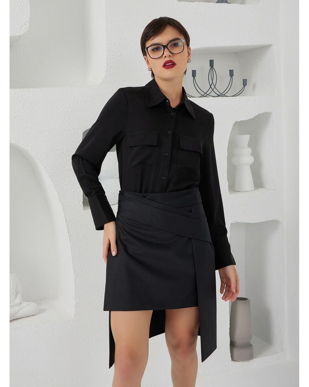 Lumina Eligma Blue The Refined Curve Skirt