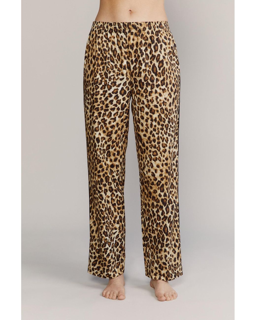 Kato Natural Broad Beach Leopard Cotton Pajamas