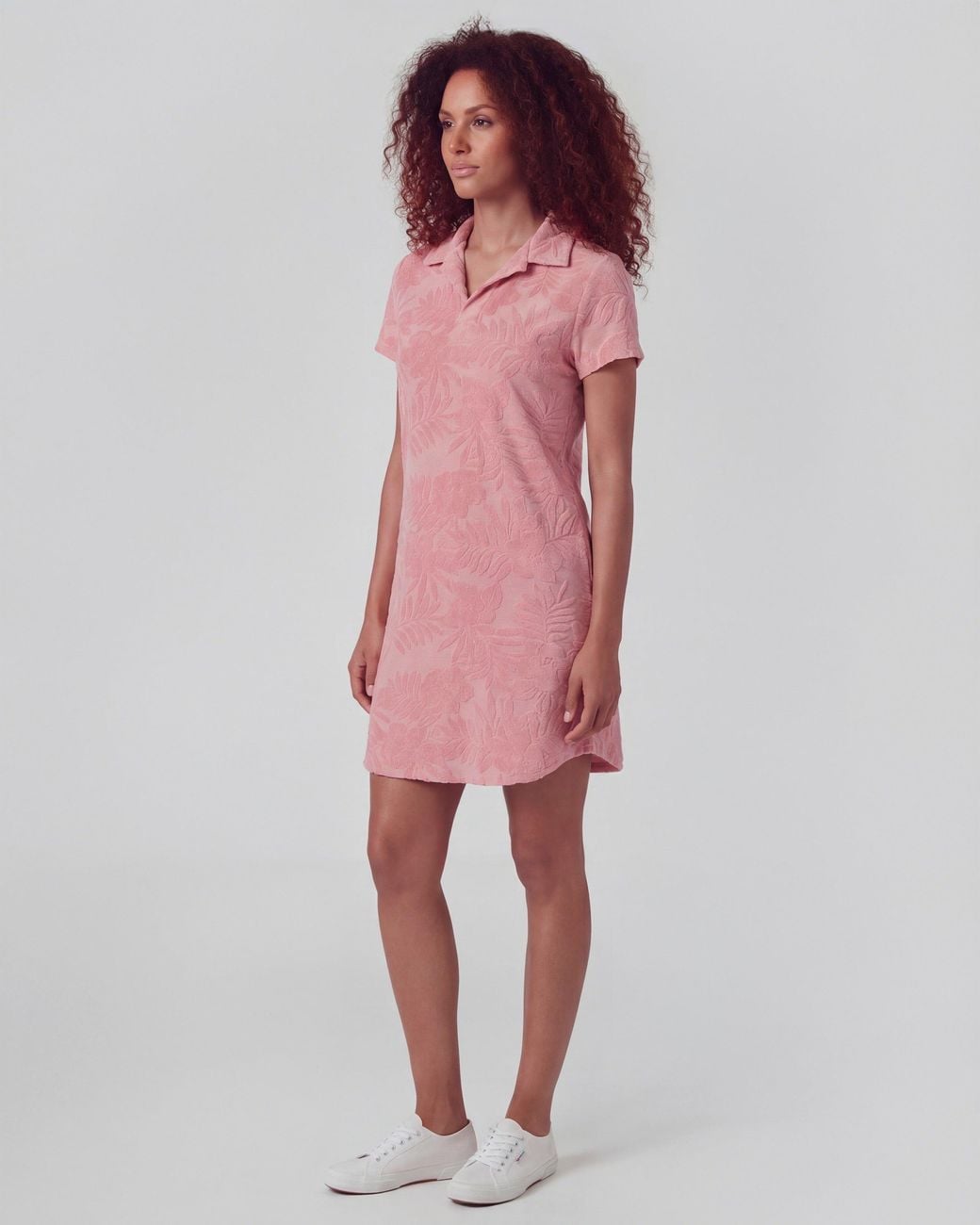 Lords of Harlech Pink Josephine Coral Terry Toweling Dress