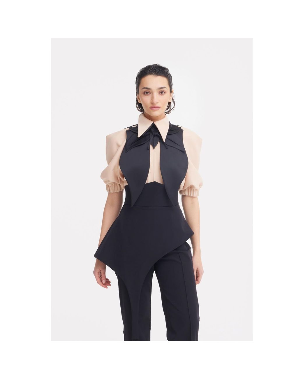 Julia Allert Black Full-Length Tailored Straight Leg Pants With Back Zipper