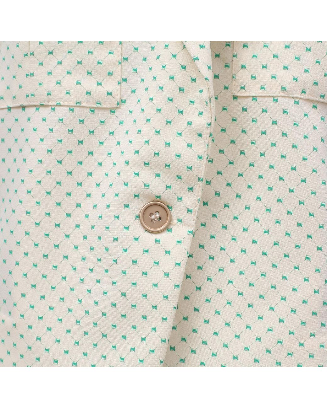 Smart and Joy White Safari Pockets Crop Jacket With Dots Print