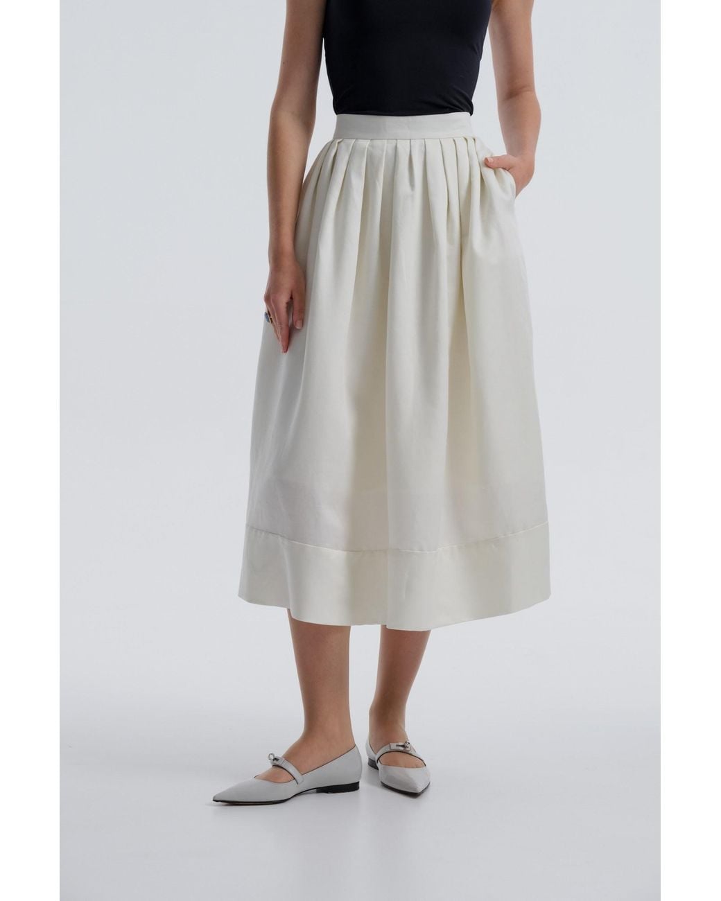 Baltér Natural Minorca Lait Midi Skirt
