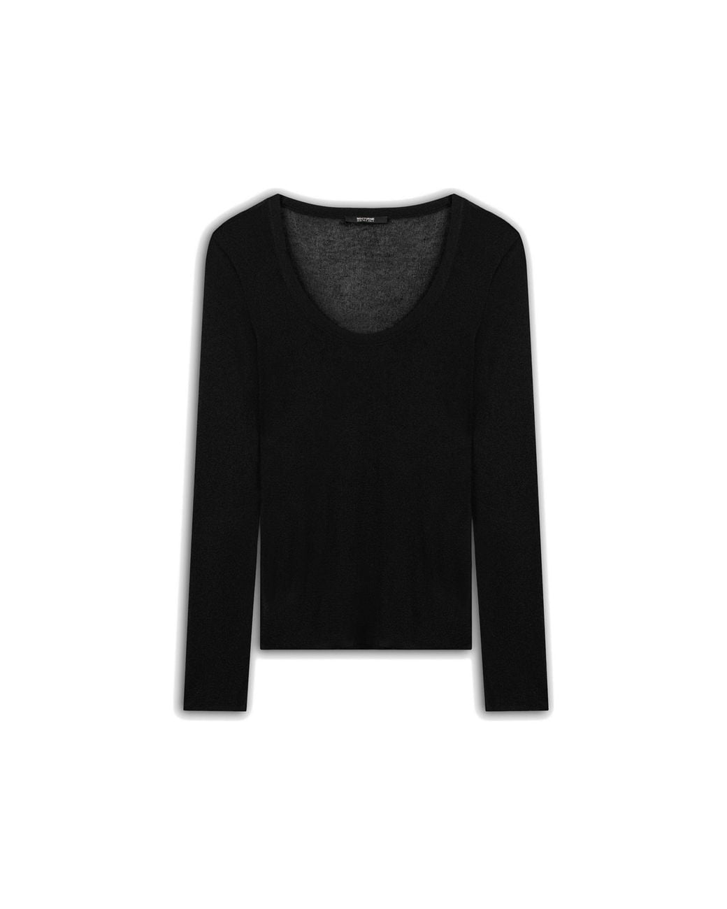 Nocturne Black Sheer Knit Top