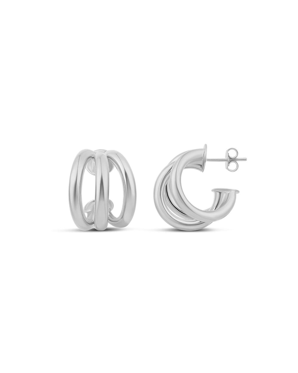 SHYMI Metallic Claw Hoop Earrings
