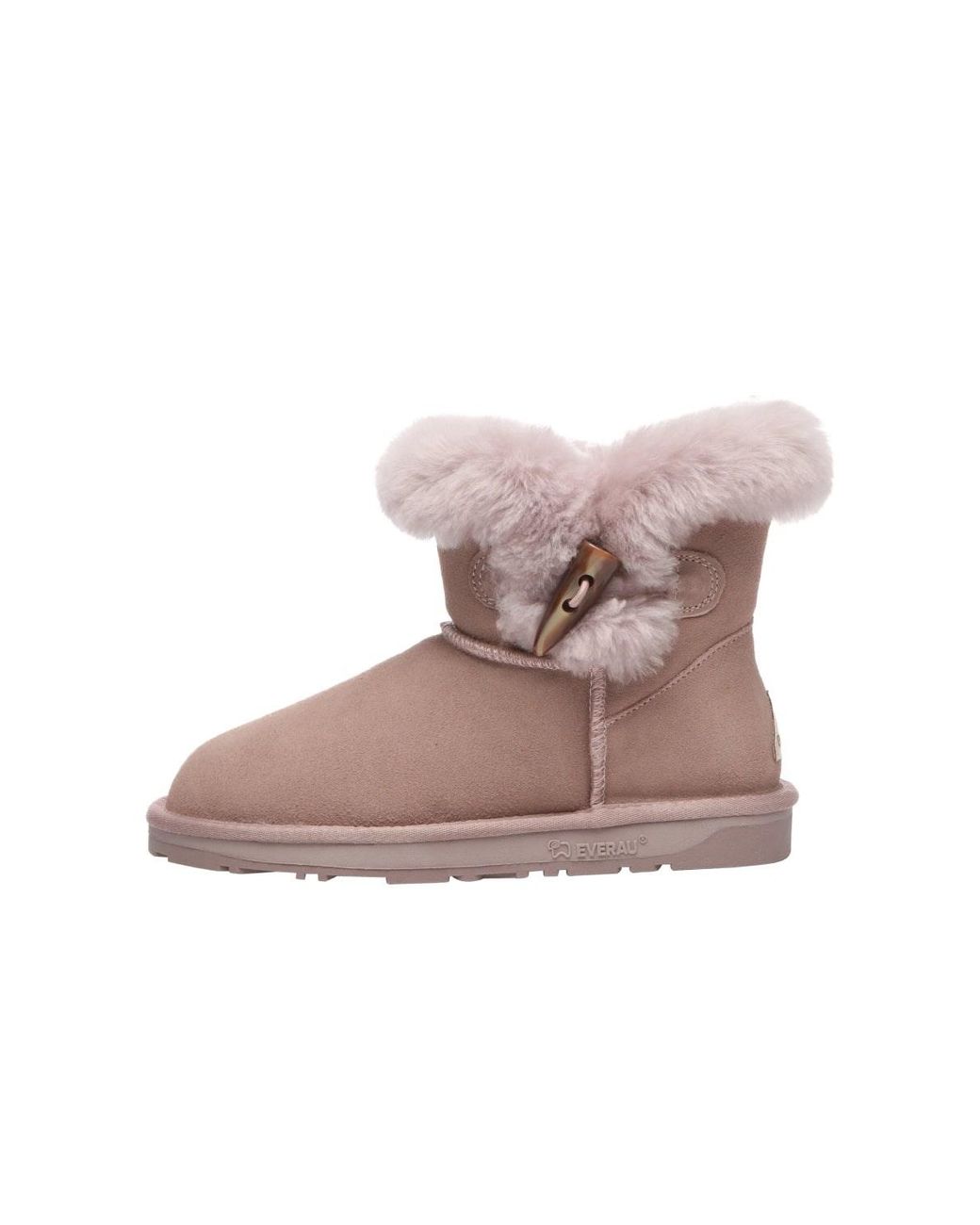 EverAu Australia Pink Robin Horn Toggle Button Mini Boots