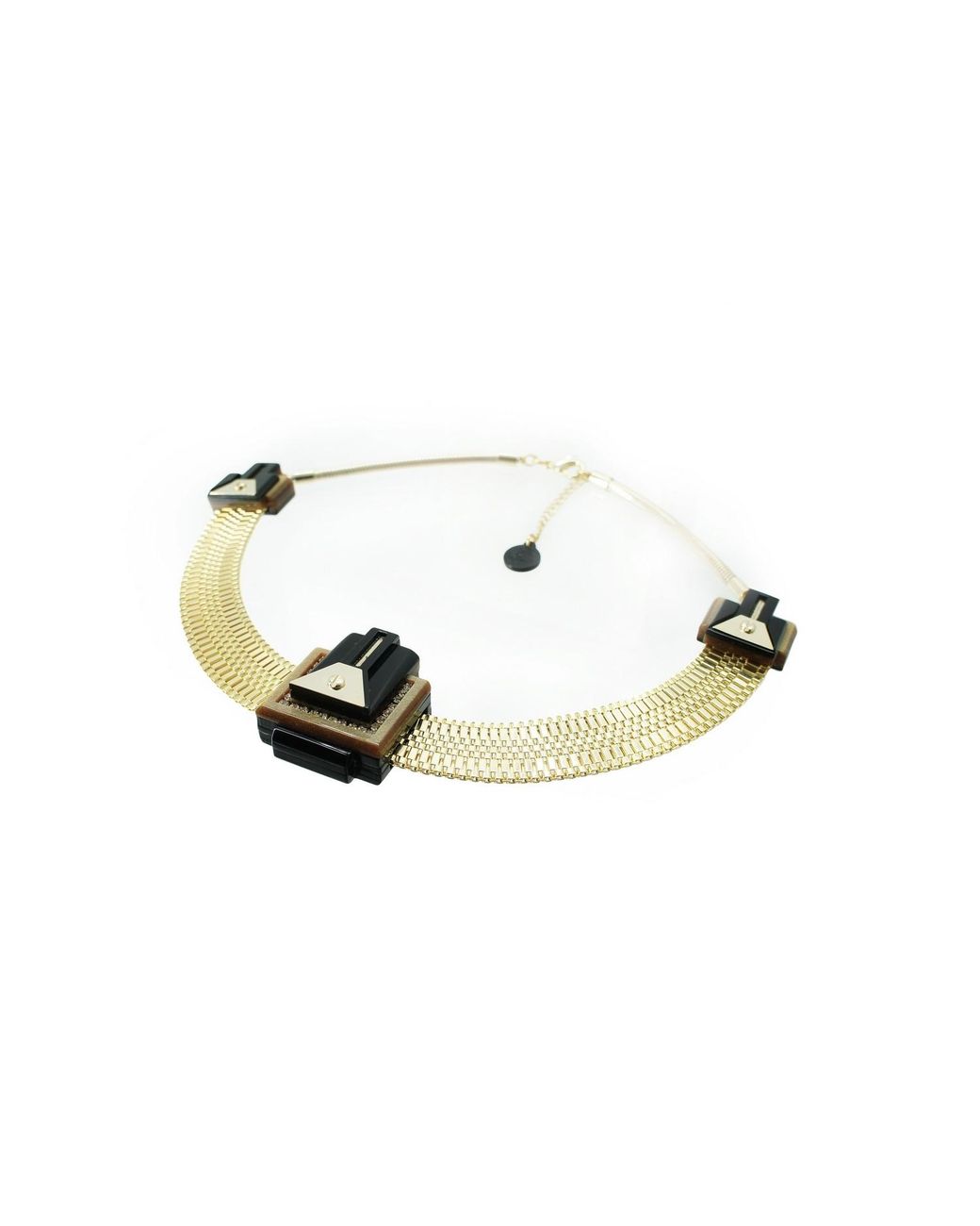 Gissa Bicalho Metallic Necklace Trapezes