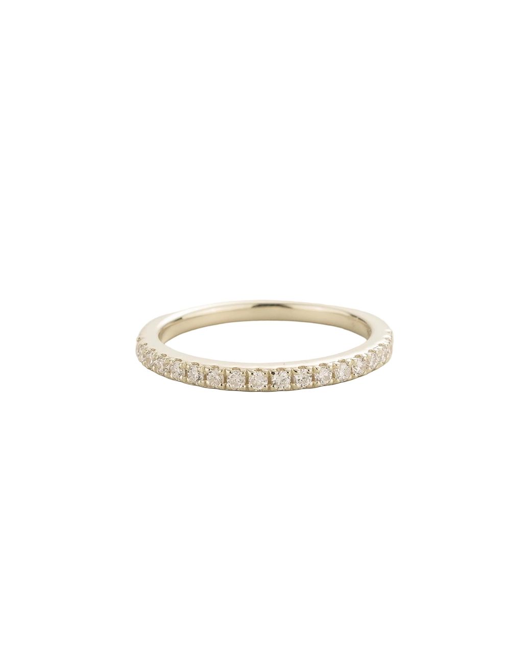 Juvetti White Stacy Diamond Half Eternity Band Ring