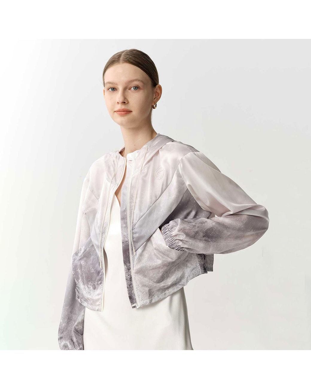 Silkinc Gray Super-Light Ombre Silk Jacket