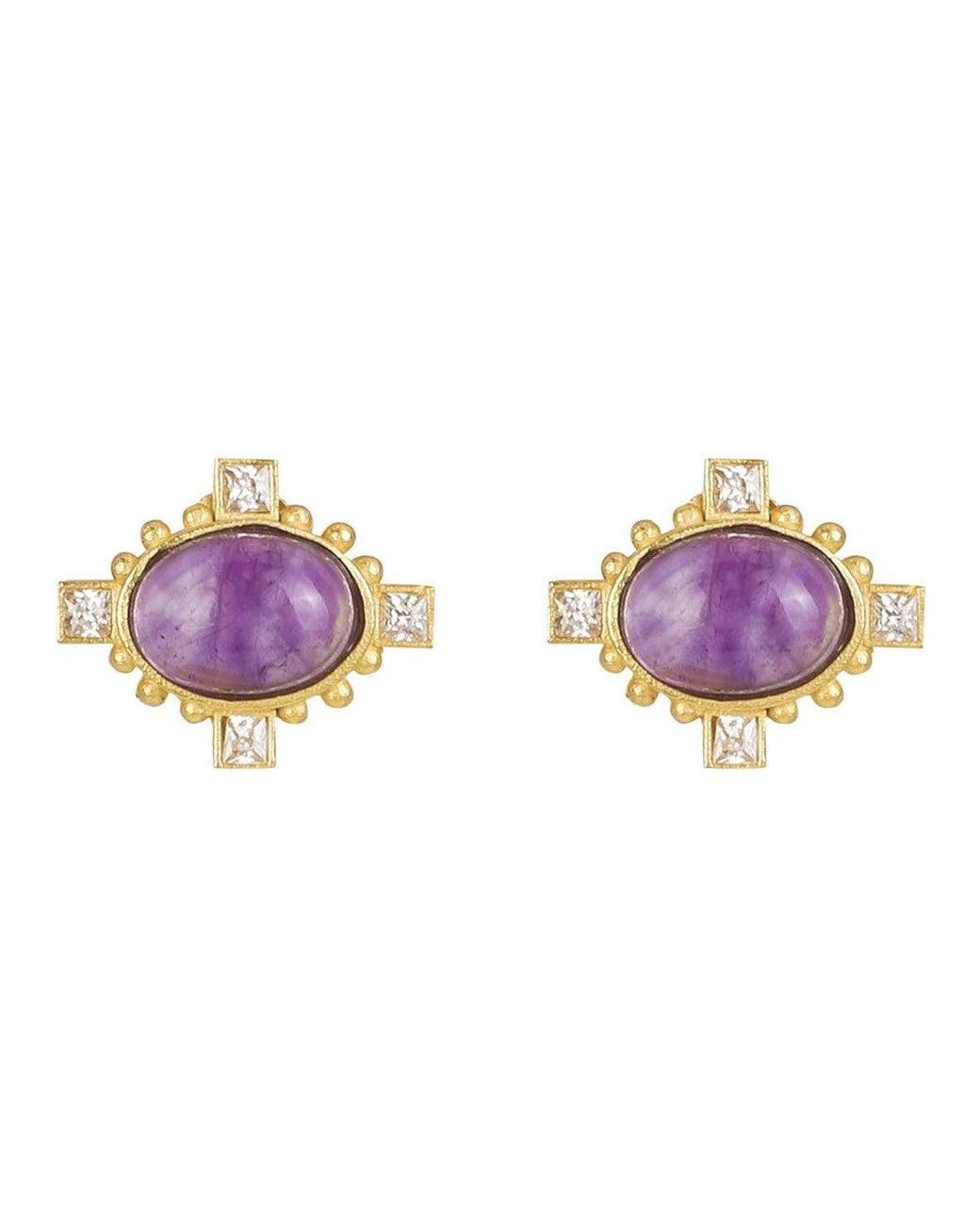 Lila Rasa White Amethyst Cz February Birthstone Brings Good Luck, Stability & Intuition Jewellery Set Necklace, Earrings & Bracelet