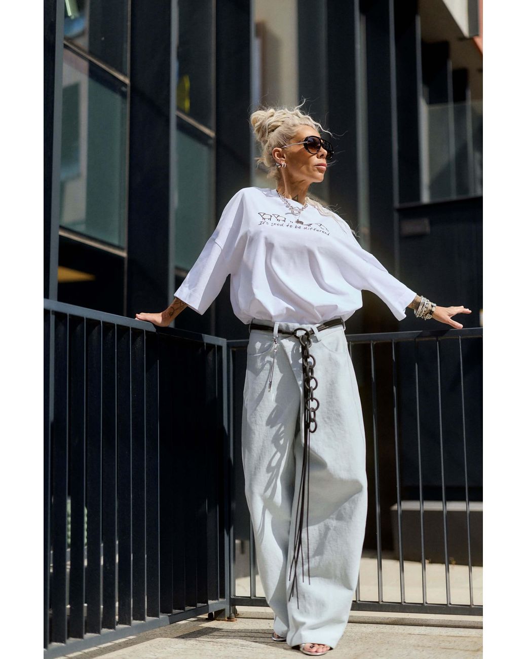 Clothes by Locker Room Gray Wide-Leg Denim Pants