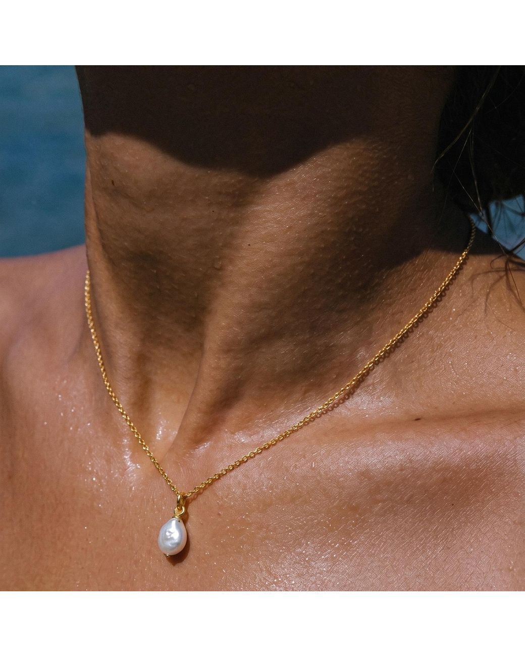 With Love Darling Metallic Paloma Pearl Necklace