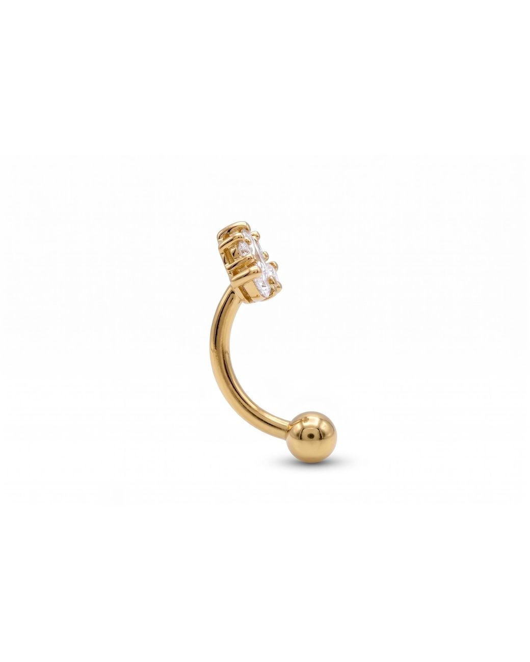Zahav Jewelry Black 14K Solid 18G 6.5Mm Floral Cartilage Rook Earring