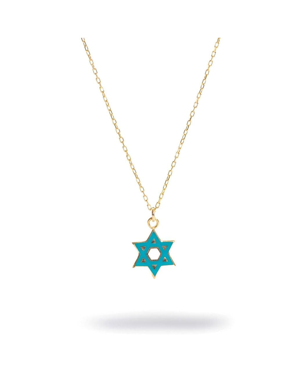 Ebru Jewelry Metallic Star Of David Pendant Necklace