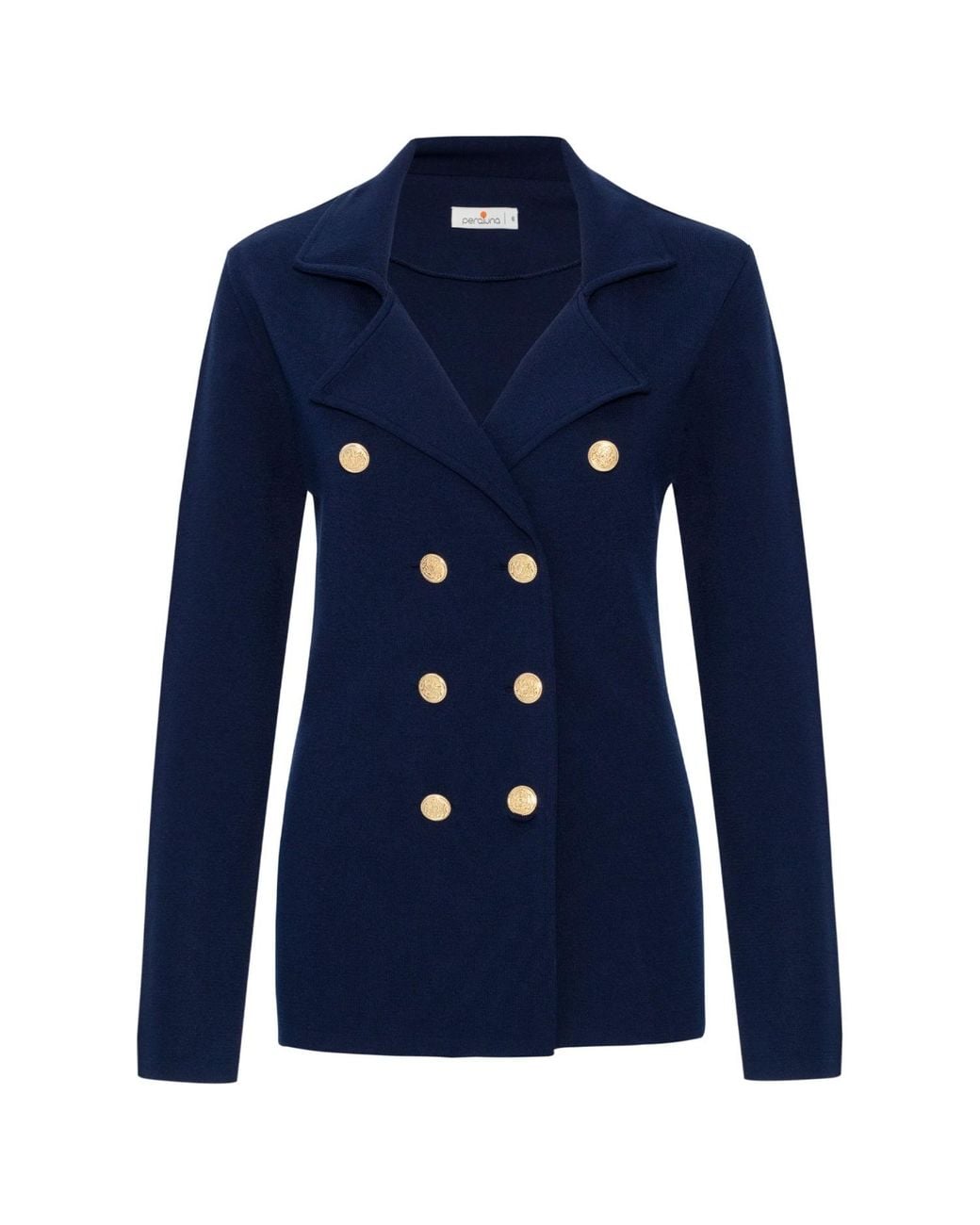 Peraluna Blue Katherine Standard Cut Knit Blazer