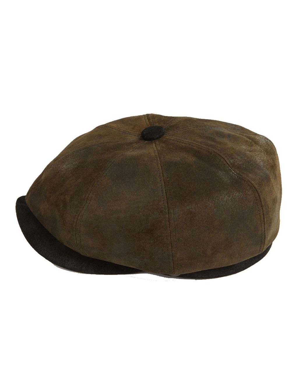 Dasmarca Hats Green Oliver Leather Bakerboy Newsboy Peaky Cap For for men
