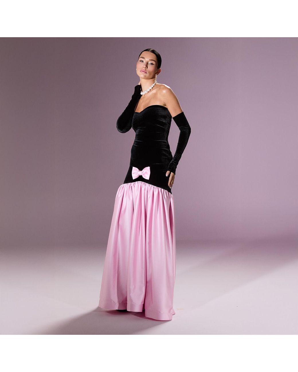 Nur Karaata Pink Marcelline Gown