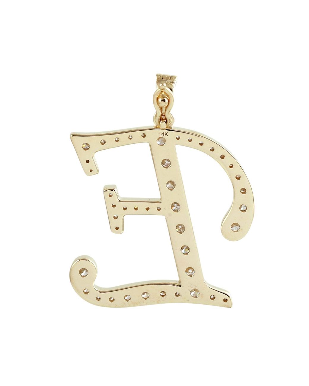 Artisan Metallic Diamond Initial “E” Pendant
