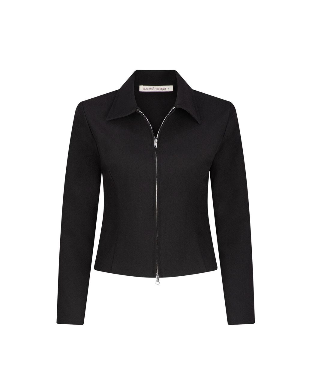 Love and Nostalgia Black Motor Running Zip Jacket