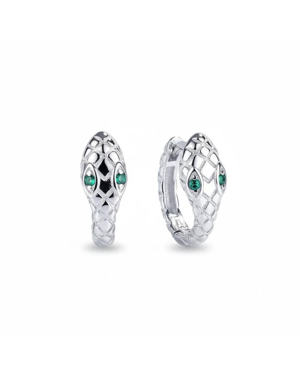 Angel Barocco Blue Small & Dainty Snake Hoops Earrings