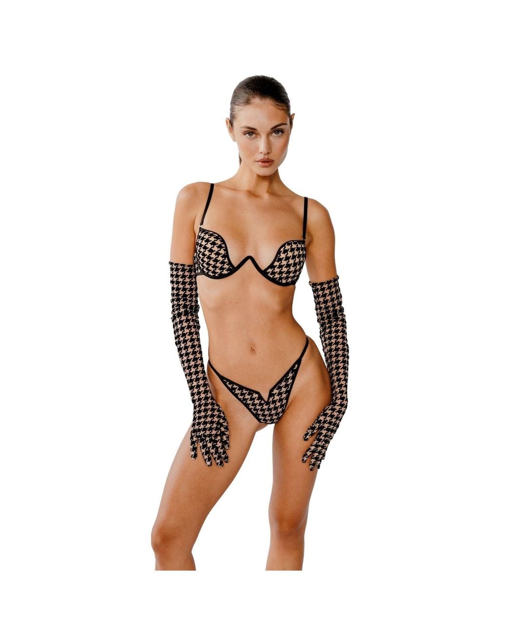 Perilla Lingerie Brown Oxford Bra
