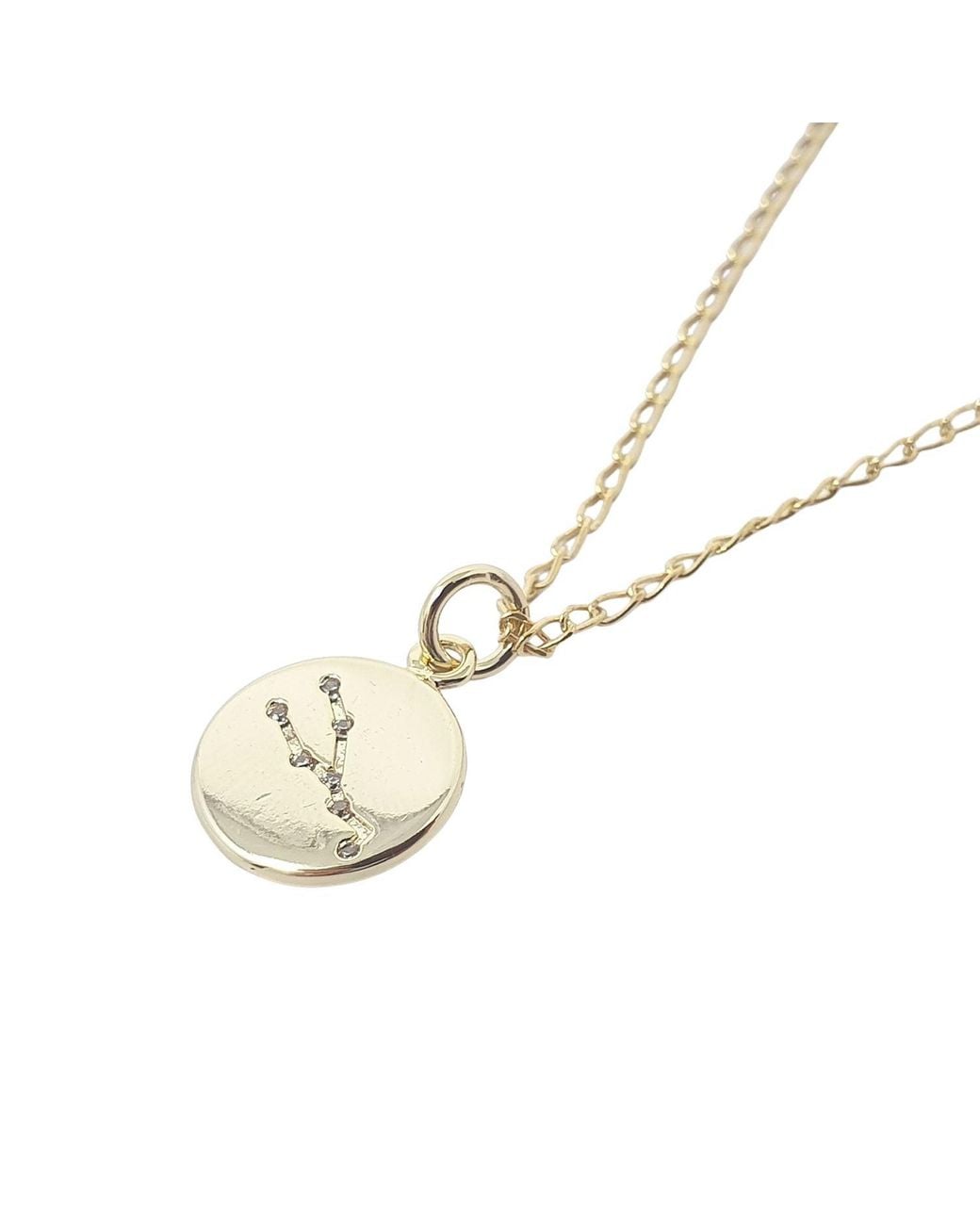 Sophelia Metallic Taurus Plated Constellation Star Map Pendant Charm Necklace