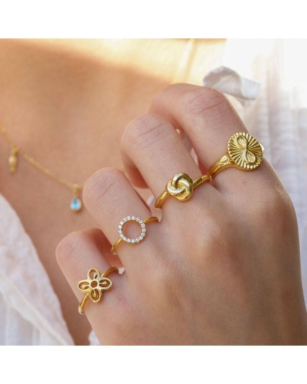 With Love Darling Metallic Knot Ring