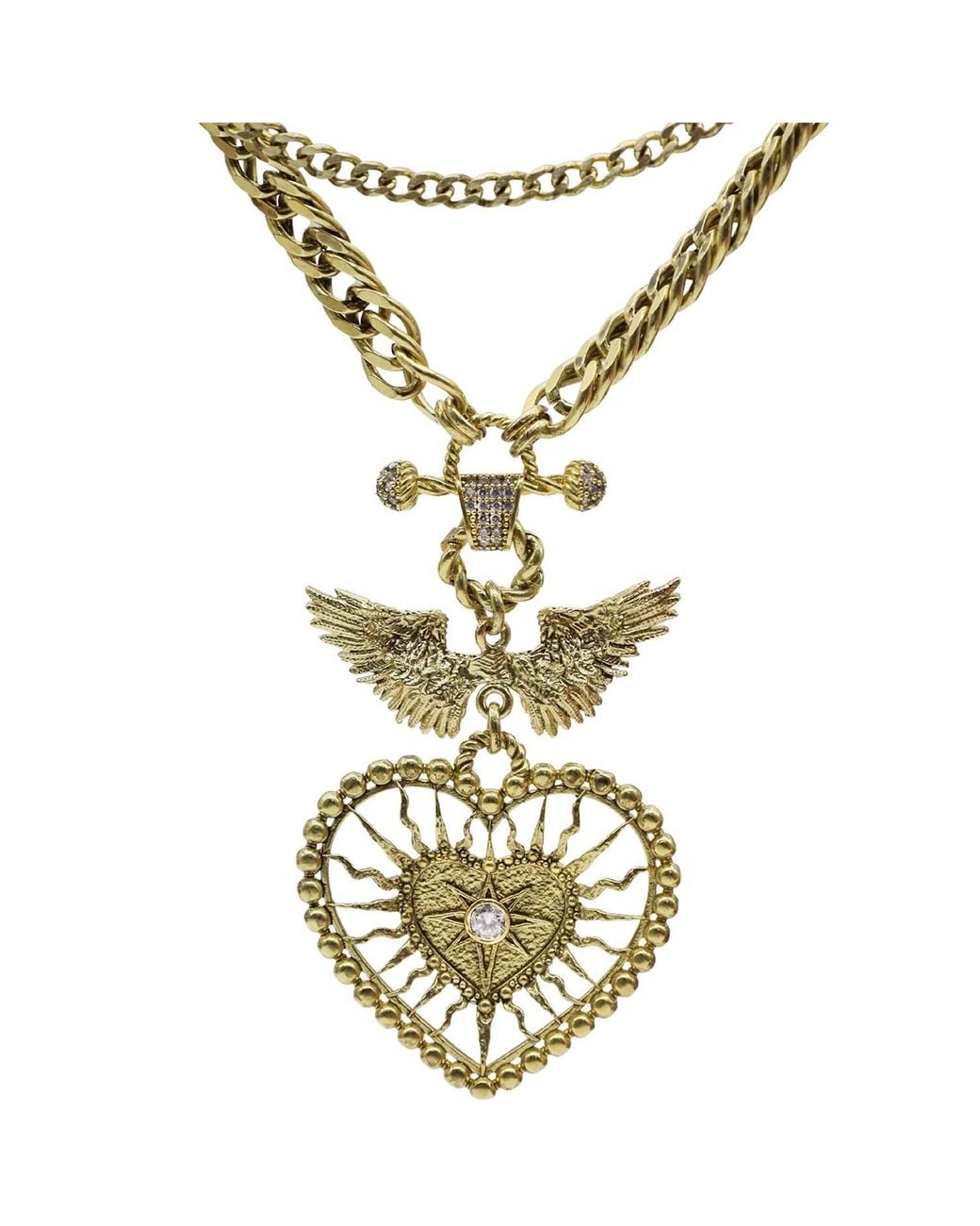 Bayemeyc Metallic Alyra Layered Chain Necklace