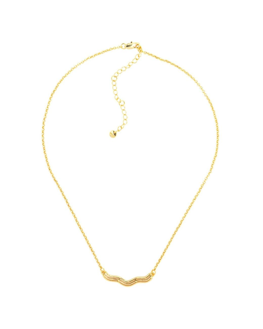 Uchi and Soto Metallic Nami Wave Necklace
