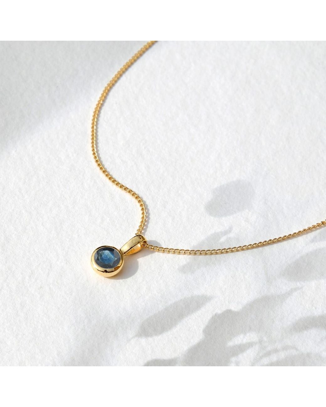 Charlotte's Web Jewellery Metallic September Birthstone Charm Vermeil Necklace