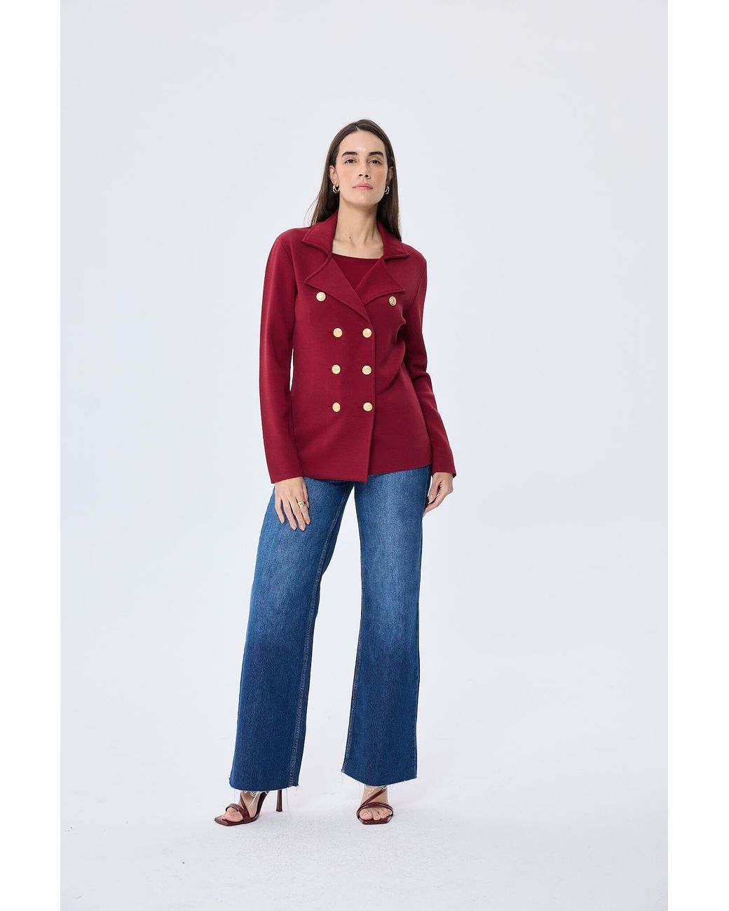 Peraluna Red Katherine Blazer Jacket