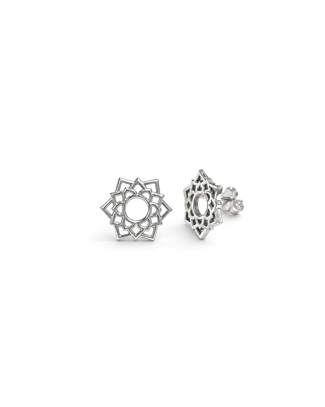 The Jewellery Store London White Crown /Sahastrara Chakra Stud Earrings