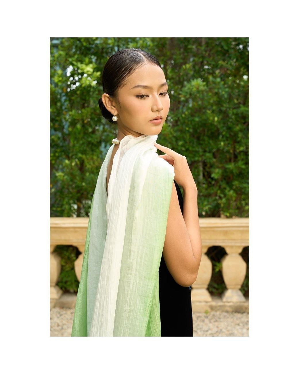 Silk and Bears Green To Ombre Mulberry Silk Scarf – Handmade & Hand-Dyed
