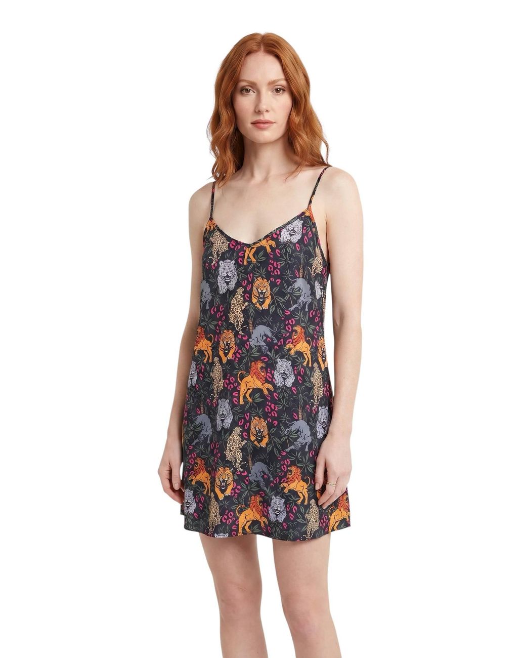 Any Old Iron Blue Big Cats Short Dress