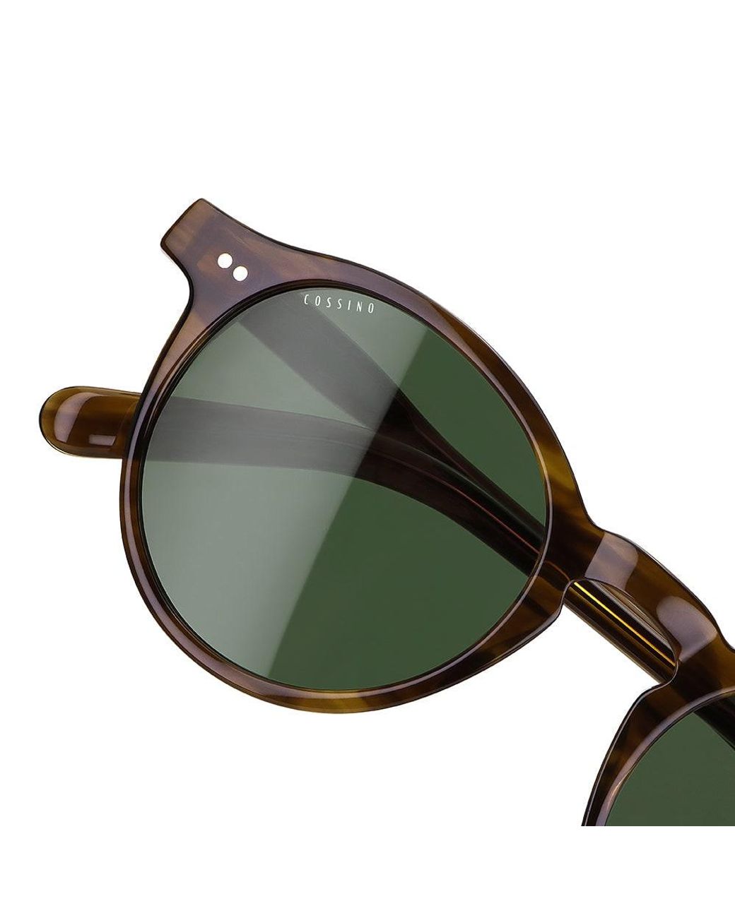 Cossimo Green Belize Redon Round Acetate Sunglasses for men