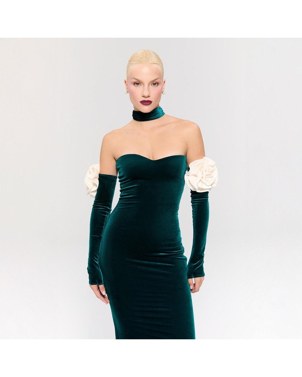 Nur Karaata Black Versailles Rose Gown