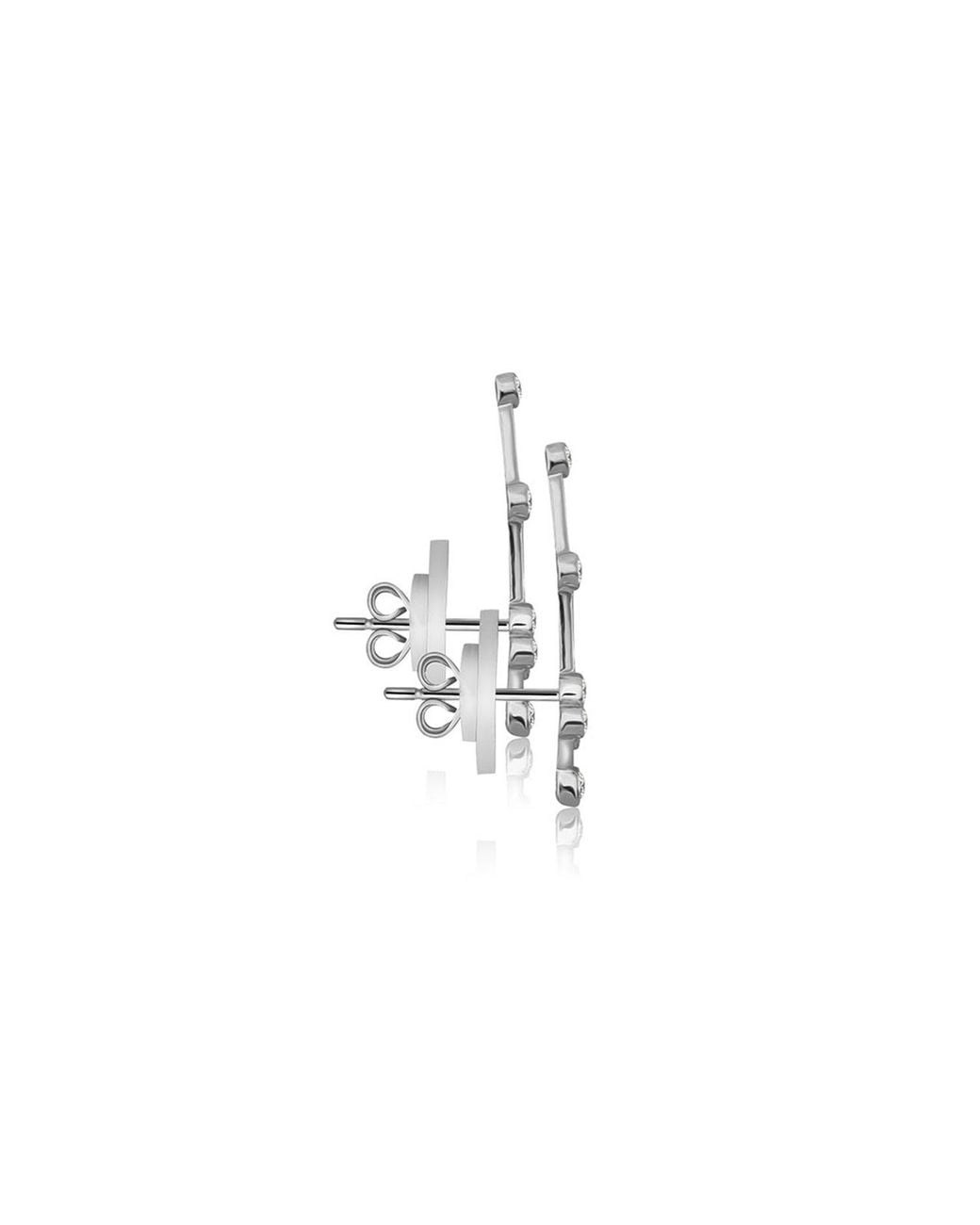 Genevieve Collection Metallic Leo Zodiac Constellation Earring 18K & Diamond