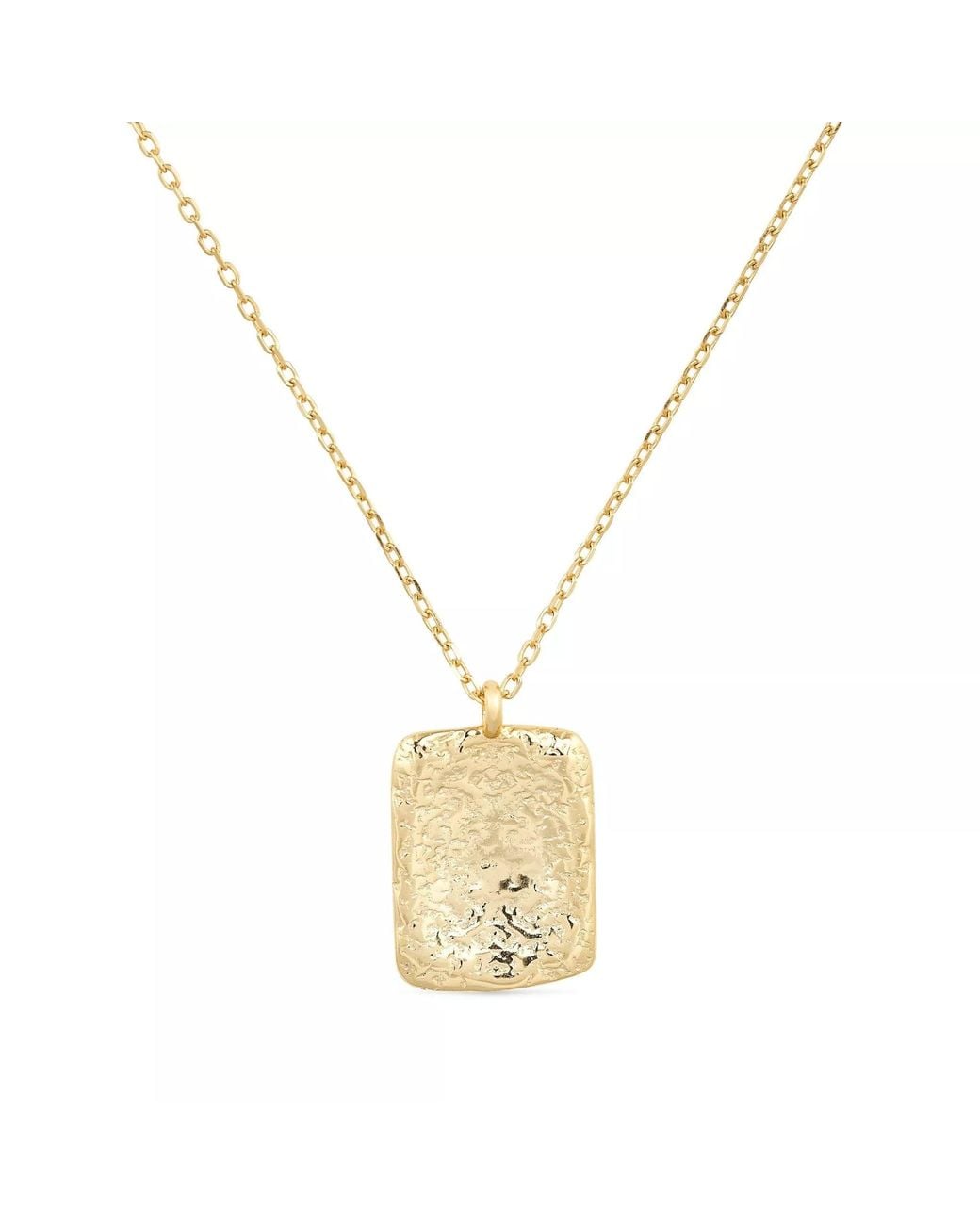 Elk & Bloom Metallic Textured Coin Medallion Necklace