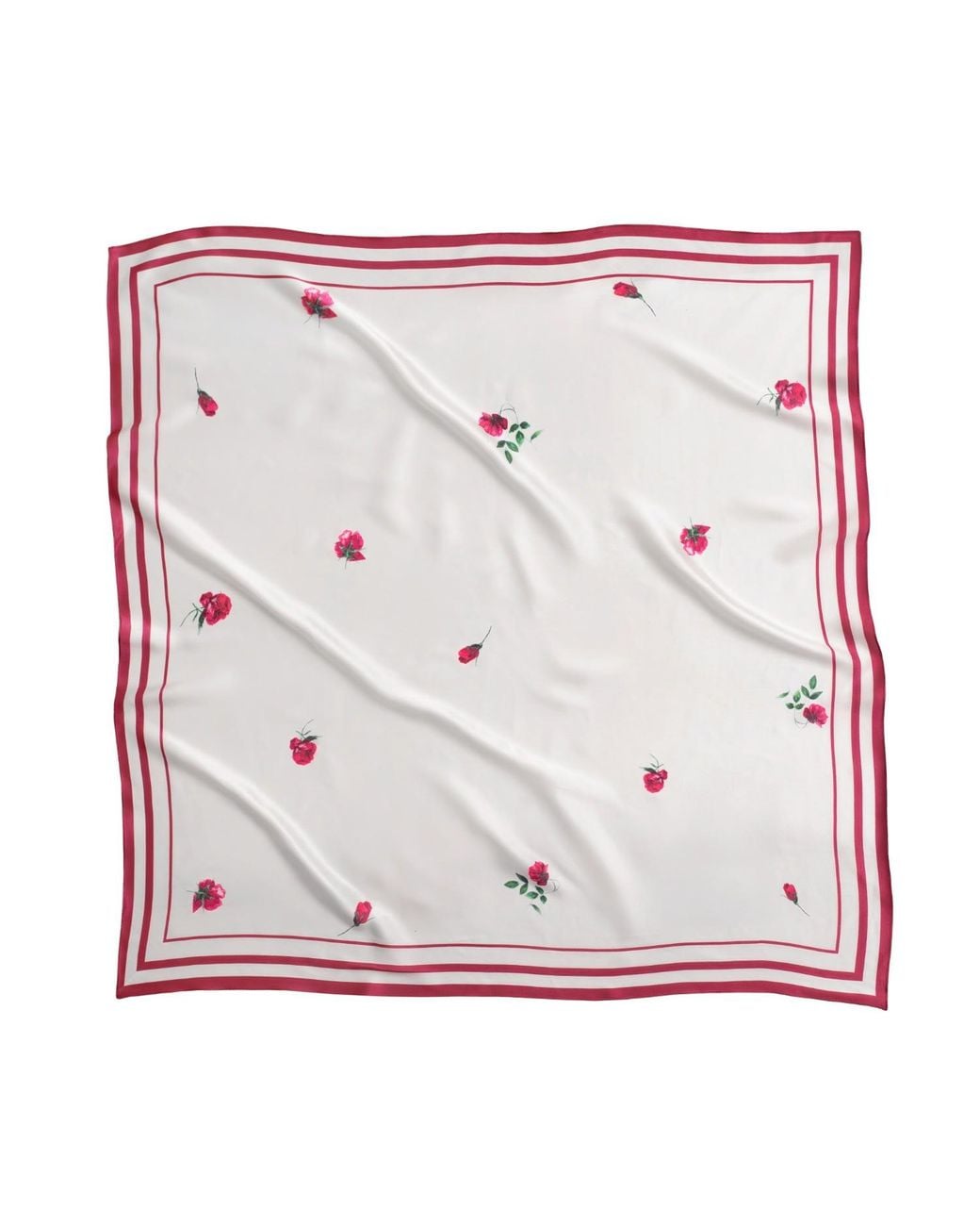 RainSisters Pink Large Floral Natural Silk Scarf