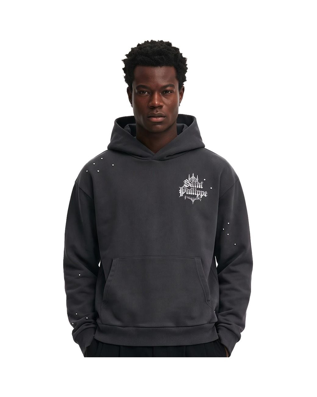 Freak Vault Blue Neutrals Saint Philippe Cathedral Noir Hoodie for men