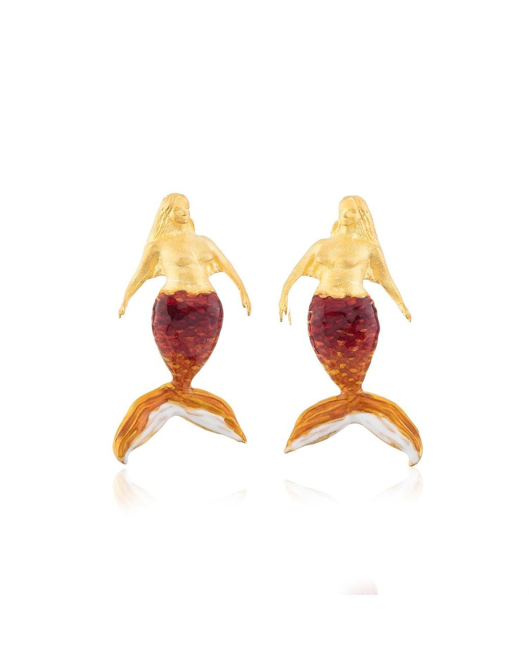 Milou Jewelry Orange Mermaid Earrings