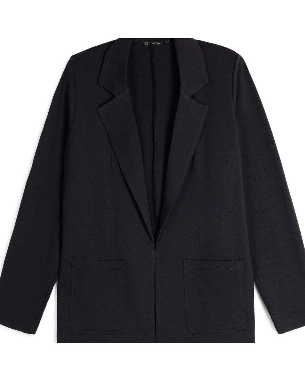 Weartwo London Black Circe Soft Blazer, Charcoal