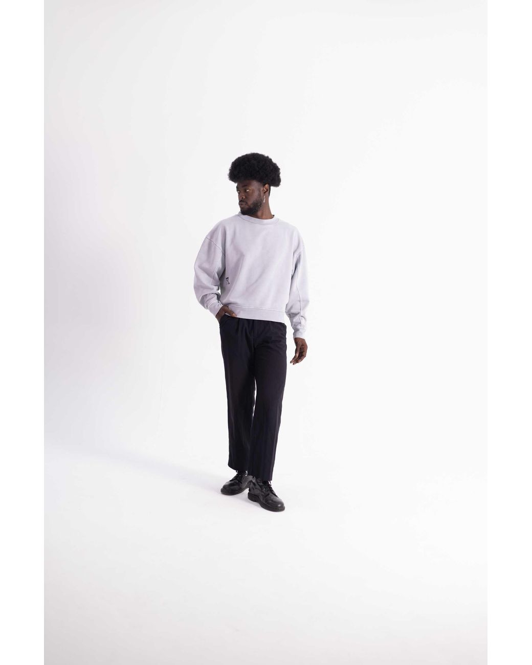Achilles and the Tortoise Purple Logo Crewneck for men