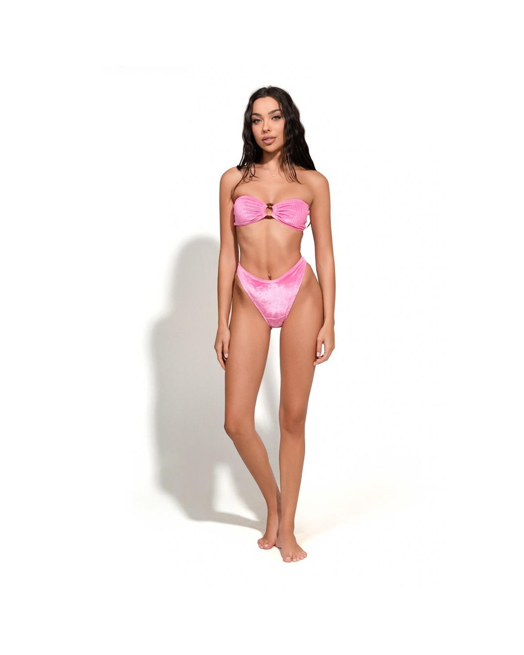Maison Tangerine Purple Santorini Velvet Swimsuit Barbie Bikini