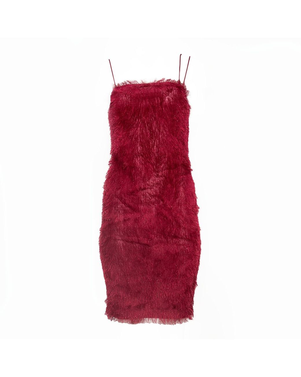 Vivienne Pash Red Fringe Slip Dress