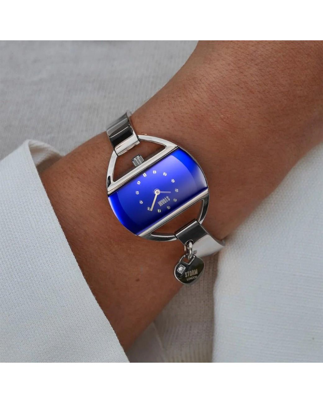 Storm Lazer Blue Charm Bracelet Watch