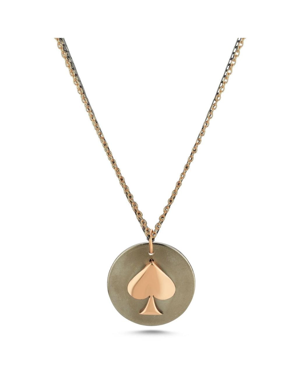 Ecce | Artisan Diamonds Metallic 14K Solid Queen Of Spades Necklace
