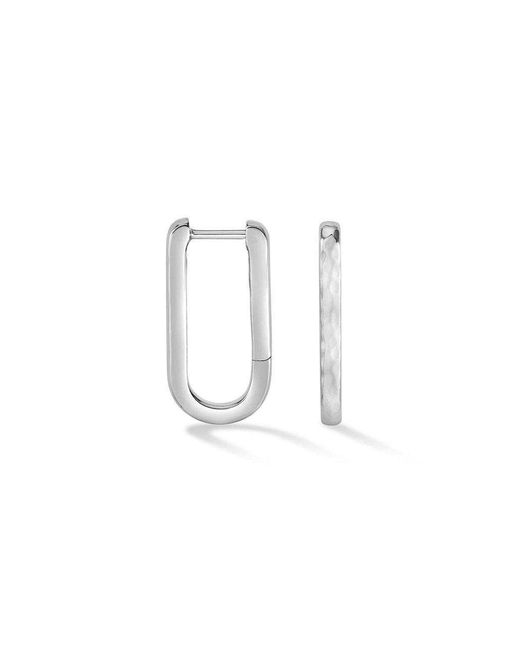 Dower & Hall White Medium Nomad Link Huggie Hoops